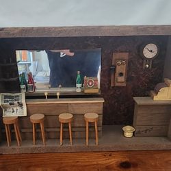 VINTAGE HANDCRAFTED WOODEN DIORAMA