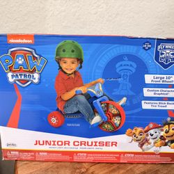 Paw Patrol Junior Cruiser Fly 10" Wheels Ride On for Ages 2-4 -35 lbs Limit -NEW