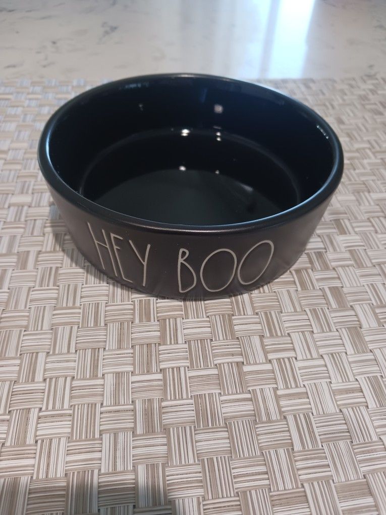 Rae Dunn "Hey Boo" Pet Bowl