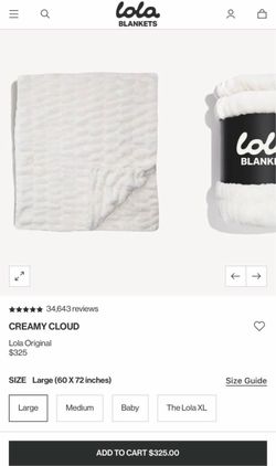 New Lola Blanket Original - Large 60"x72" - Creamy Colad