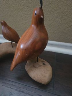 Wood bird decor