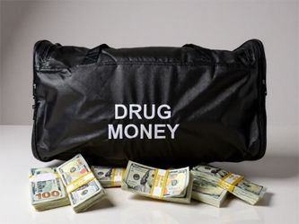 Embroidered “Drug Money” Duffle bag - Gym, Travel, or School