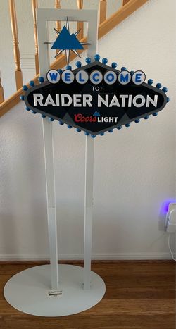 LAS VEGAS RAIDERS COORS BEER STORE DISPLAY SIGN