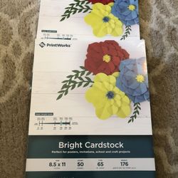 2- Packs Of 50 Count Bright Cardstock.
