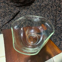 Vintage Anchor Hocking Glass Chip Bowl scalloped edges