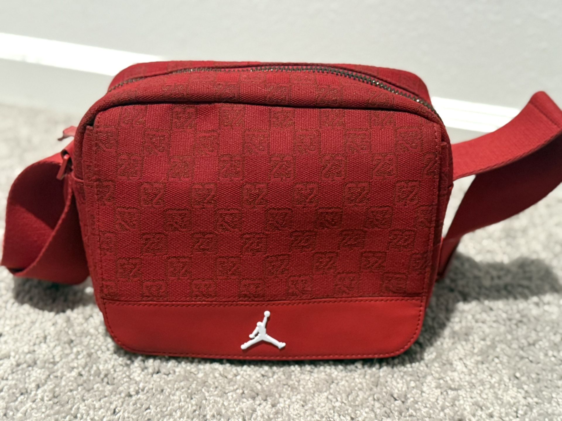 Red Jordan Strap Bag