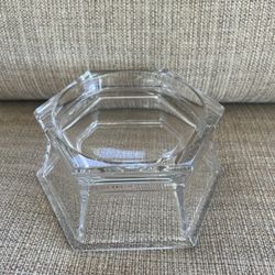 Tiffany large pillar crystal candle holder 