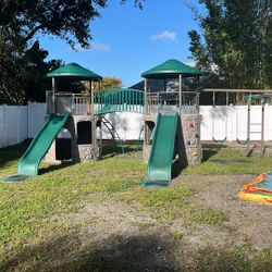 Playground Swing Set With Monkey Bars And Slides