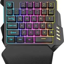 One Handed “Red Thunder” Gaming Keyboard 