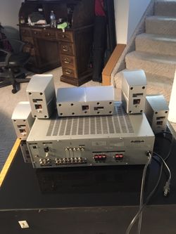 Sony surround sound 7 piece with two stands