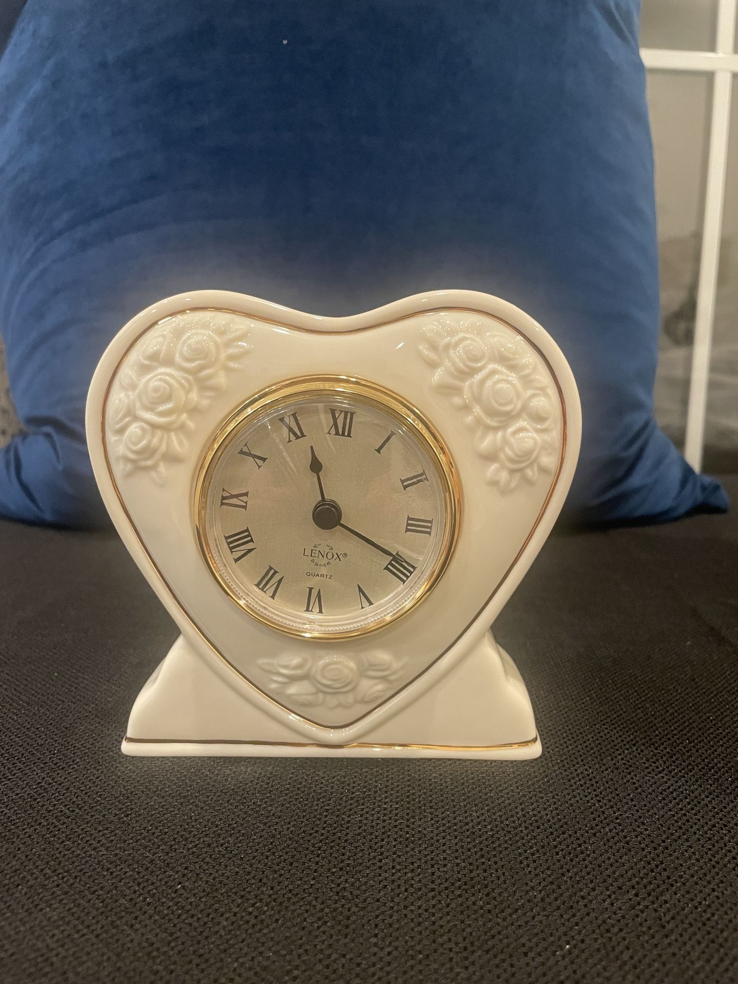Lennox Porcelain Heart Shaped Clock