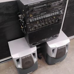 Dual cassette KARAOKE MACHINE w Speakers