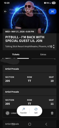 Pitbull tickets