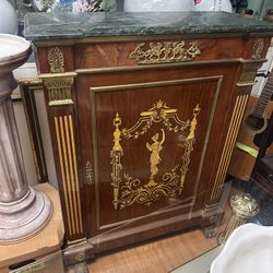 Antique Vintage French XVI Style Mahogany Cabinet 