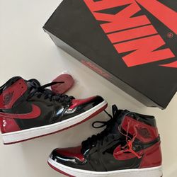Jordan 1 High OG Patent Bred- Size 10.5