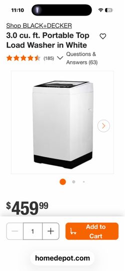 BLACK+DECKER 3.0 cu. ft. Portable Top Load Washer