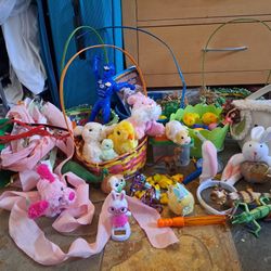 kids easter basket baskets lot bunny boy girl chick easter eggs basket stuffers premade huge lot toy