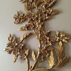 Vintage wall hanging cherry blossoms.