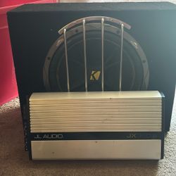 JL Audio Amp and Kicker Speak/Subwoofer