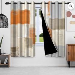 ✨ Modern Abstract Blackout Curtains – 2 Panel Set ✨