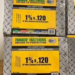 Fanaco Fasteners Coil Roofing Nails 1 3/4" x 0.120"