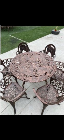 Aluminium Patio Dining Set with  6 Chairs