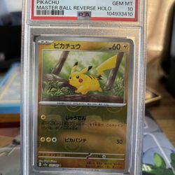 PSA 10 Pikachu Master Ball Reverse Holo #25 (2023) Pokemon SV2a Japanese