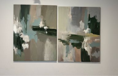 Wall Art set of 2 original acrylic decor