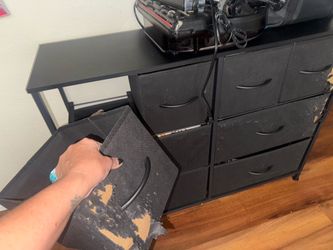 Black Fabric Drawer Dresser / Storage Organizer