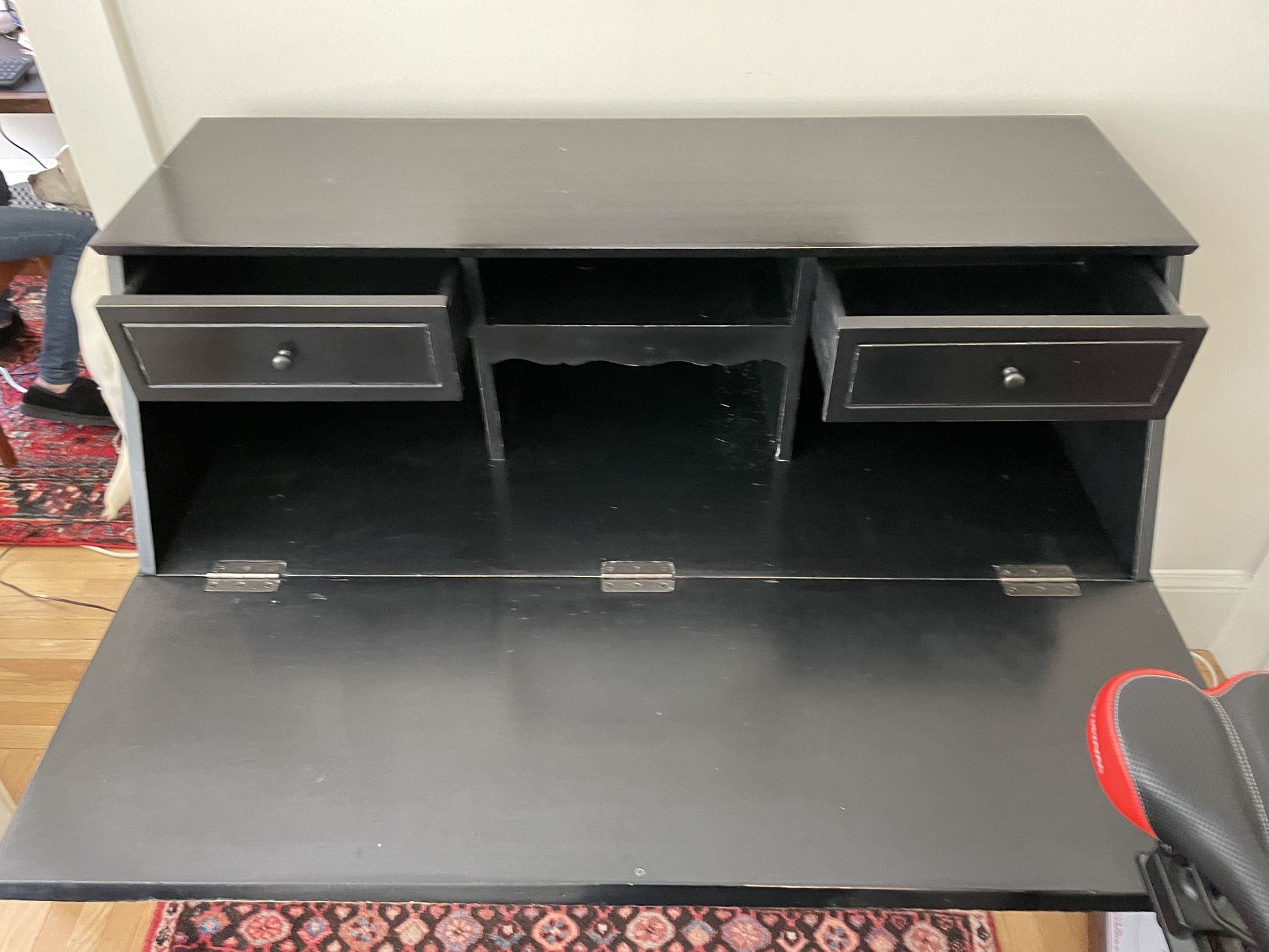 Secretary Desk - Black Lacquer Finish