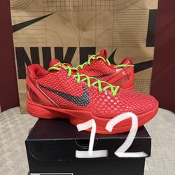 MENS SIZE 12 NIKE KOBE 6 VI PROTRO REVERSE GRINCH