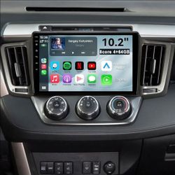 8Core 4+64GB Android 13 Car Radio Stereo for Toyota RAV4 2013-2018, Plug and Play 10.2" Head Unit with Carplay/Android Auto/1080P Backup Camera/AM & F