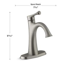 Kohler Lilyfield single-handle bathroom faucet in a brushed nickel finish.