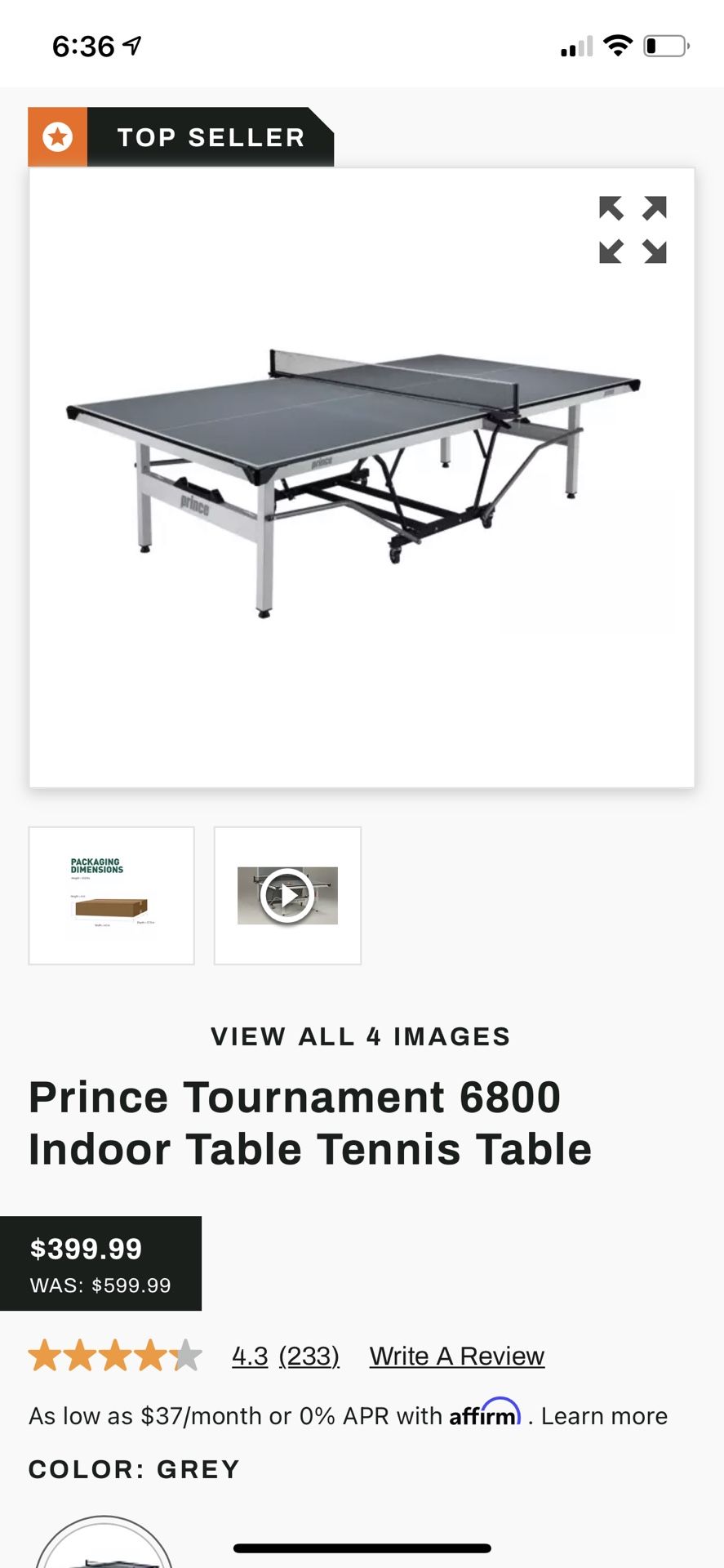 Prince Ping Pong Table