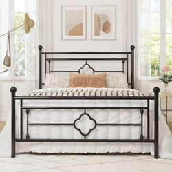Black Metal Full Size Bed Frame 