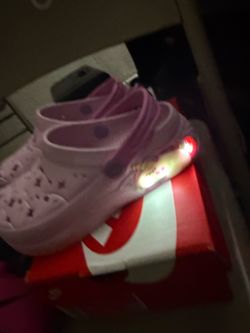 Sketchers pink unicorn light up sandals size 2
