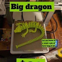 Large 3-D printed dragon