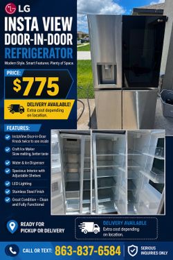 LG InstaView Door-in-Door Refrigerator – $775