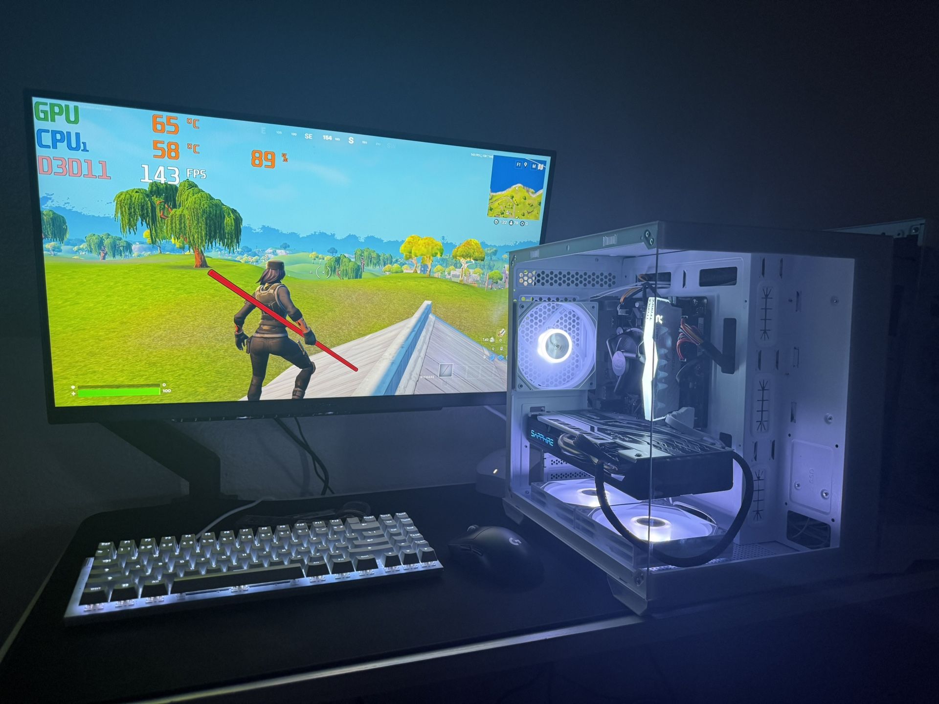 White Gaming Pc Computer Desktop