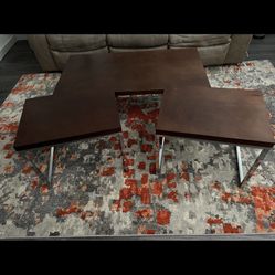 3 Piece Table Set 2 End Tables And Coffee Table 