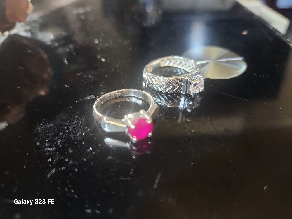 14k W/g( Dont Have Kit To Test ) .80 Ct Diamondvnatural Stone Tested