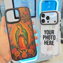 iPhone 16 pro max Custom Case Virgencita de Guadalupe 