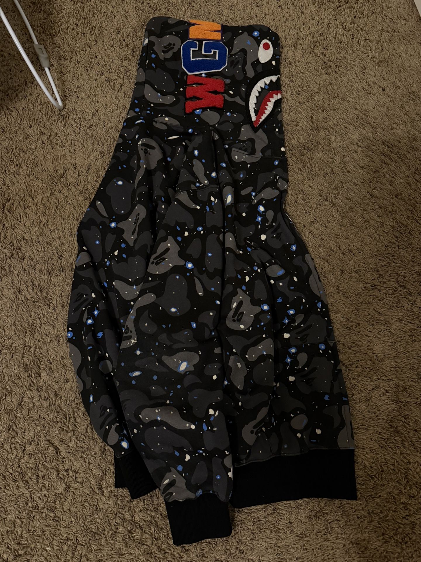 Bape Space Camo Shark WGW Full Zip Hoodie