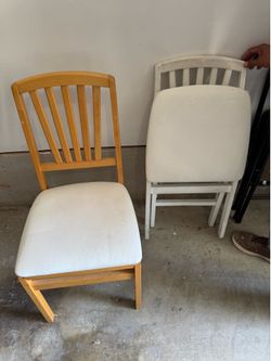 2 Slat back folding chair
