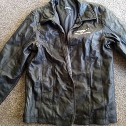 Black Leather Ford Mustang Jacket XXL