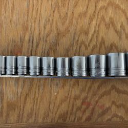 Snap-On 11-Piece 1/2” Drive Double Point Socket Set