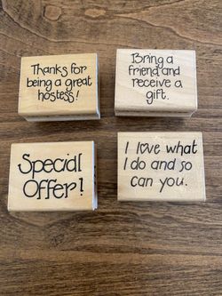 DOTS Marketing Magic Wood Mounted Rubber Stamp Set