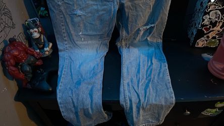 Light Wash Distressed Denim Jeans