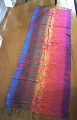 NWT Vibrant Cashmere Multi Color Gaoyu Wrap/Scarf