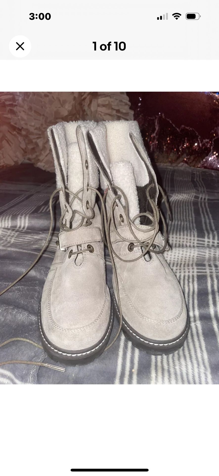 STUART WEITZMAN SUEDE/SHERLING WINTER BOOTS